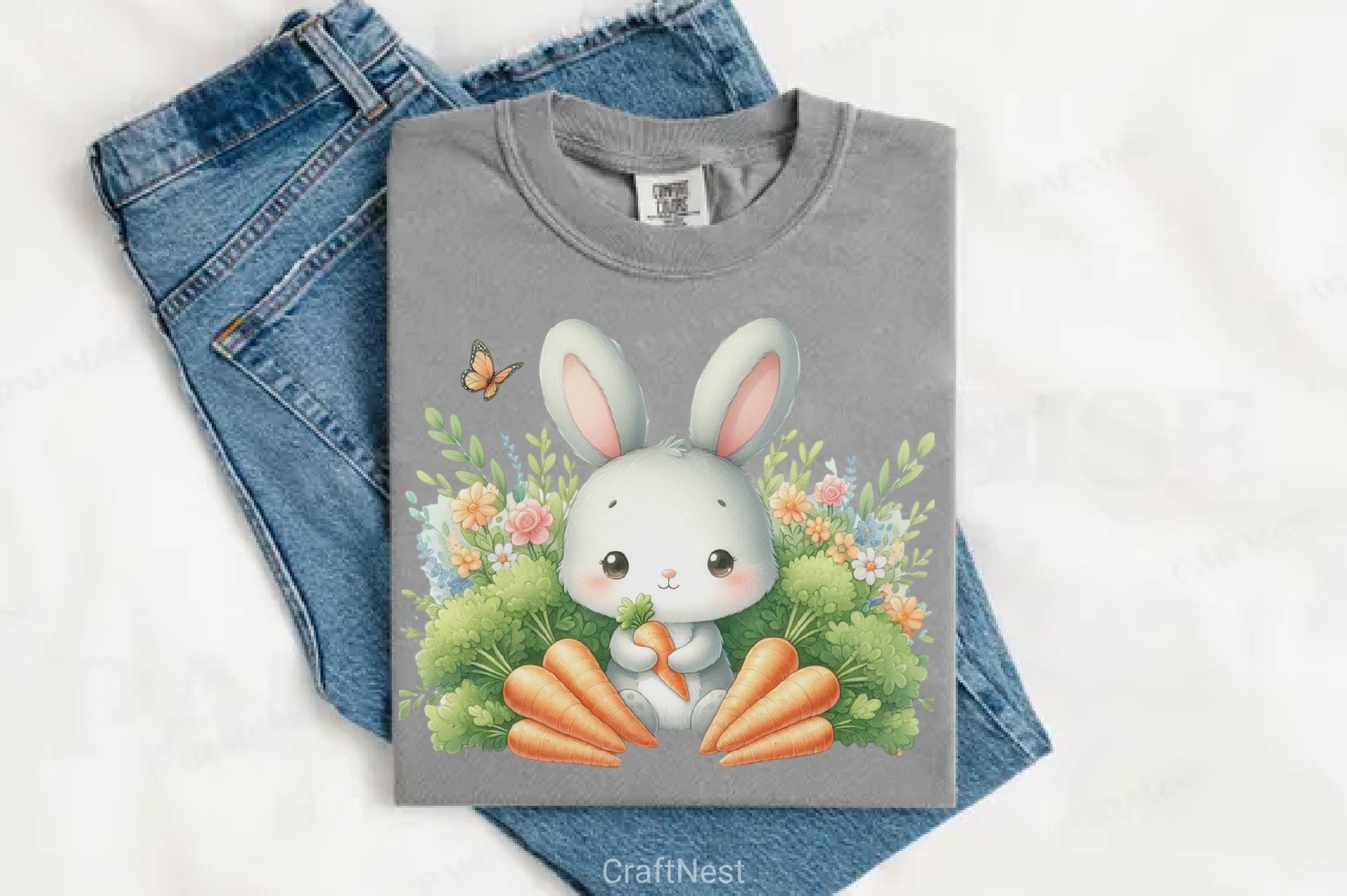 Peeking Bunny Clipart Bundle - CraftNest - Digital Crafting and Art