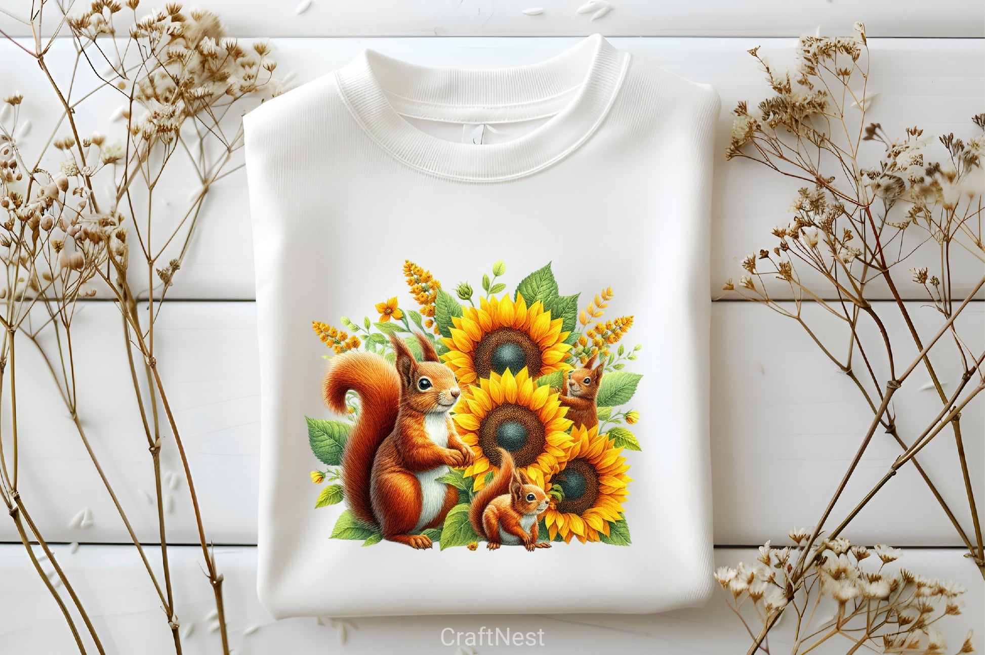 Fall Squirrel Garden Clipart Bundle 8 - CraftNest - Digital Crafting and Art