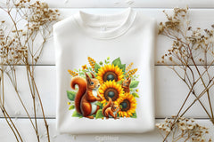 Fall Squirrel Garden Clipart Bundle 8 - CraftNest - Digital Crafting and Art