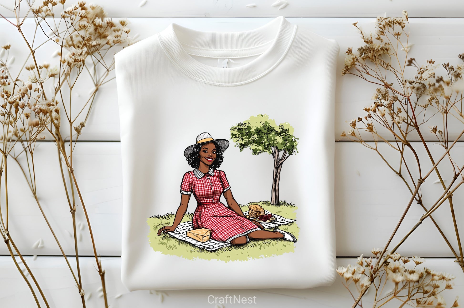 Black Spring Vintage Woman Clipart Bundle - CraftNest - Digital Crafting and Art