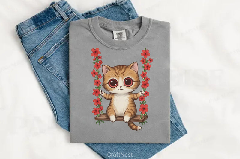 Spring Cat Clipart Bundle 3 - CraftNest - Digital Crafting and Art