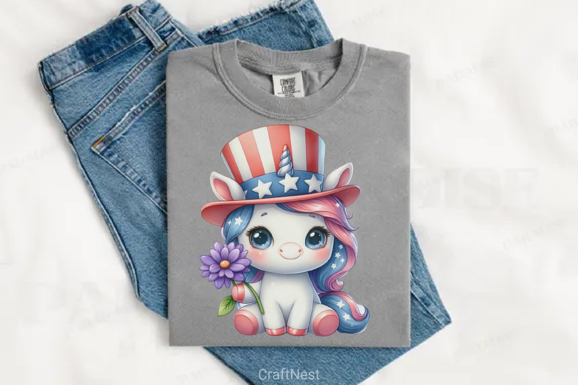 4th of July Unicorn Clipart Bundle 5 - CraftNest - Digital Crafting and Art