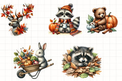 Autumn Forest Animal Clipart Bundle - CraftNest - Digital Crafting and Art