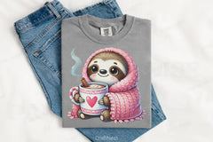 Cozy Sloths Clipart Bundle - CraftNest - Digital Crafting and Art