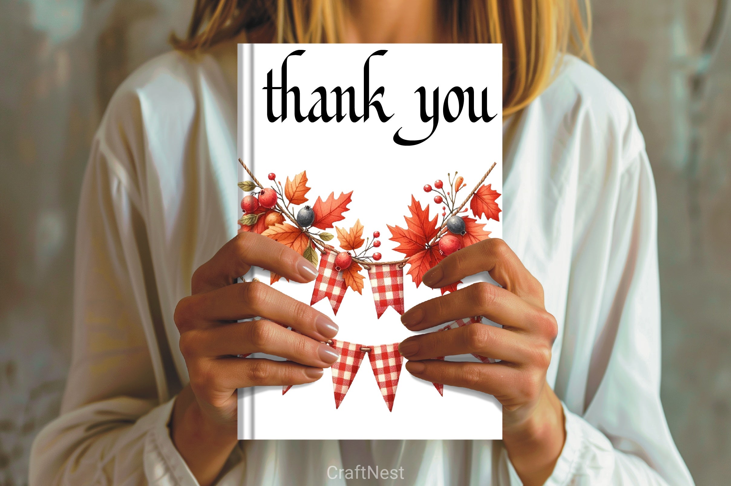 Red Gingham Autumn Clipart Bundle - CraftNest - Digital Crafting and Art