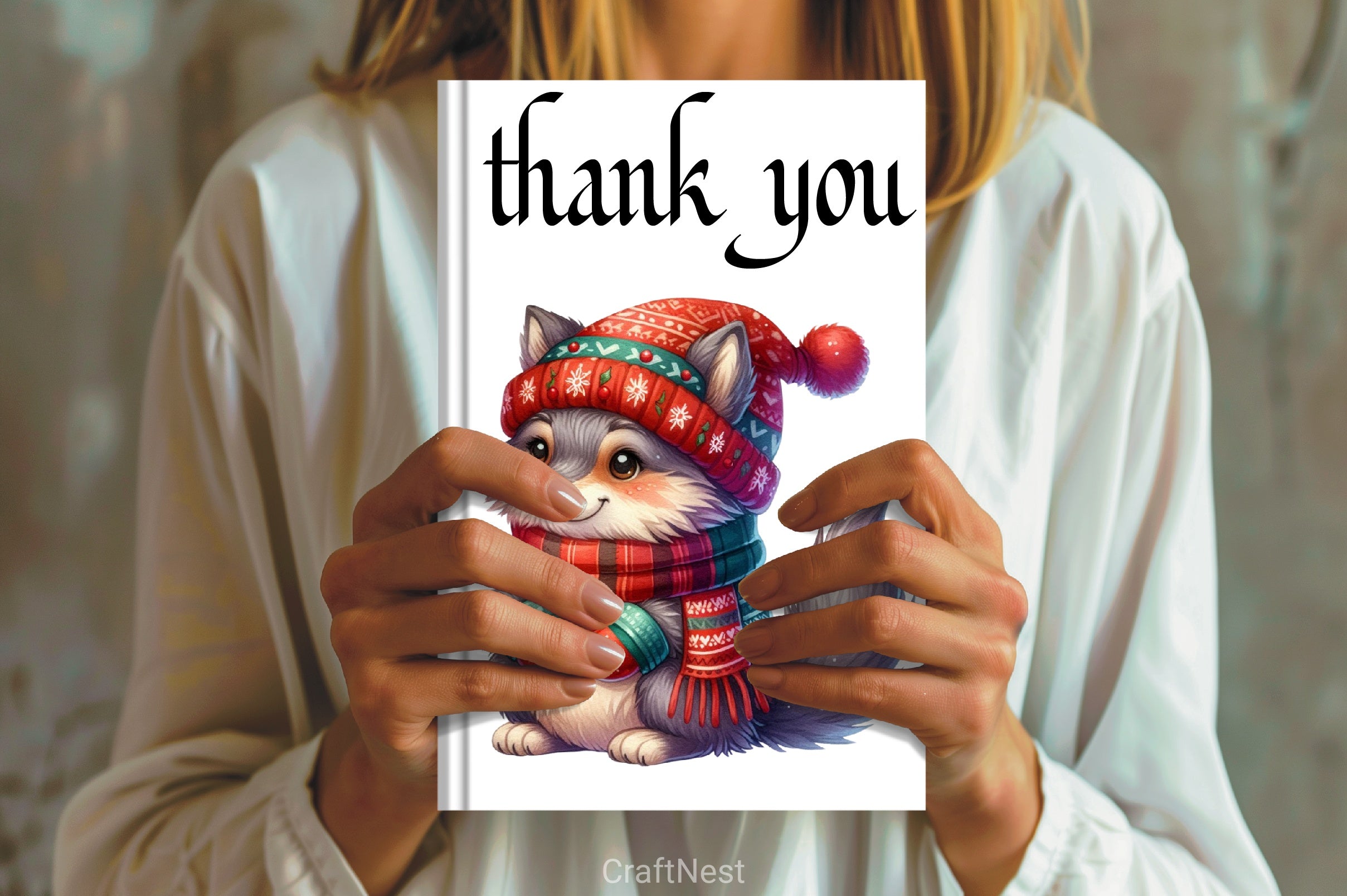 Funny Christmas Wolf Clipart Bundle - CraftNest - Digital Crafting and Art