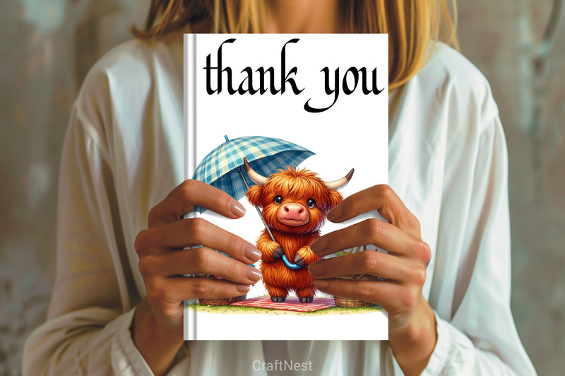 Funny Summer Highland Cow Clipart Bundle - CraftNest - Digital Crafting and Art