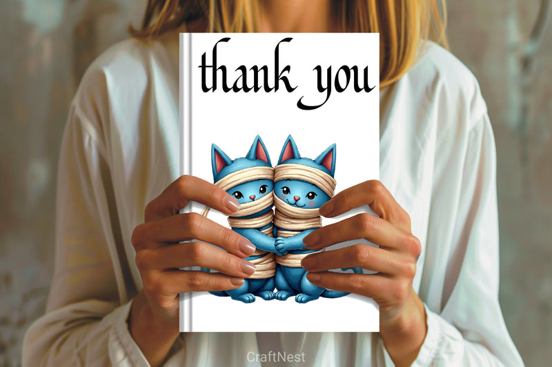 Cute Halloween Cats Mummy Clipart Bundle - CraftNest - Digital Crafting and Art