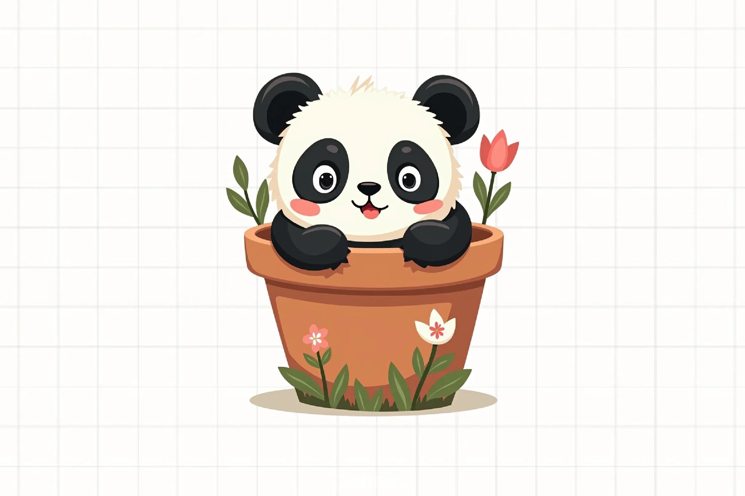 Spring Panda Clipart Bundle
