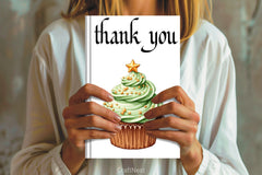 Vintage Christmas Cupcake Clipart Bundle - CraftNest - Digital Crafting and Art