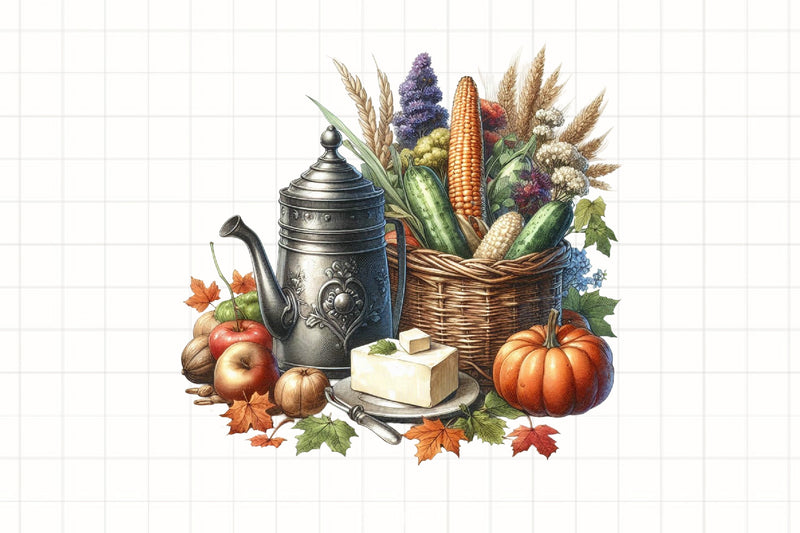 Antique Farming Autumn Clipart Bundle - CraftNest - Digital Crafting and Art