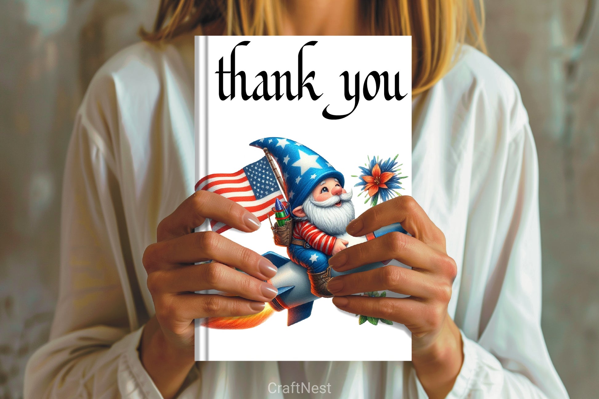 Gnome USA Flag Patriotic Clipart Bundle - CraftNest - Digital Crafting and Art