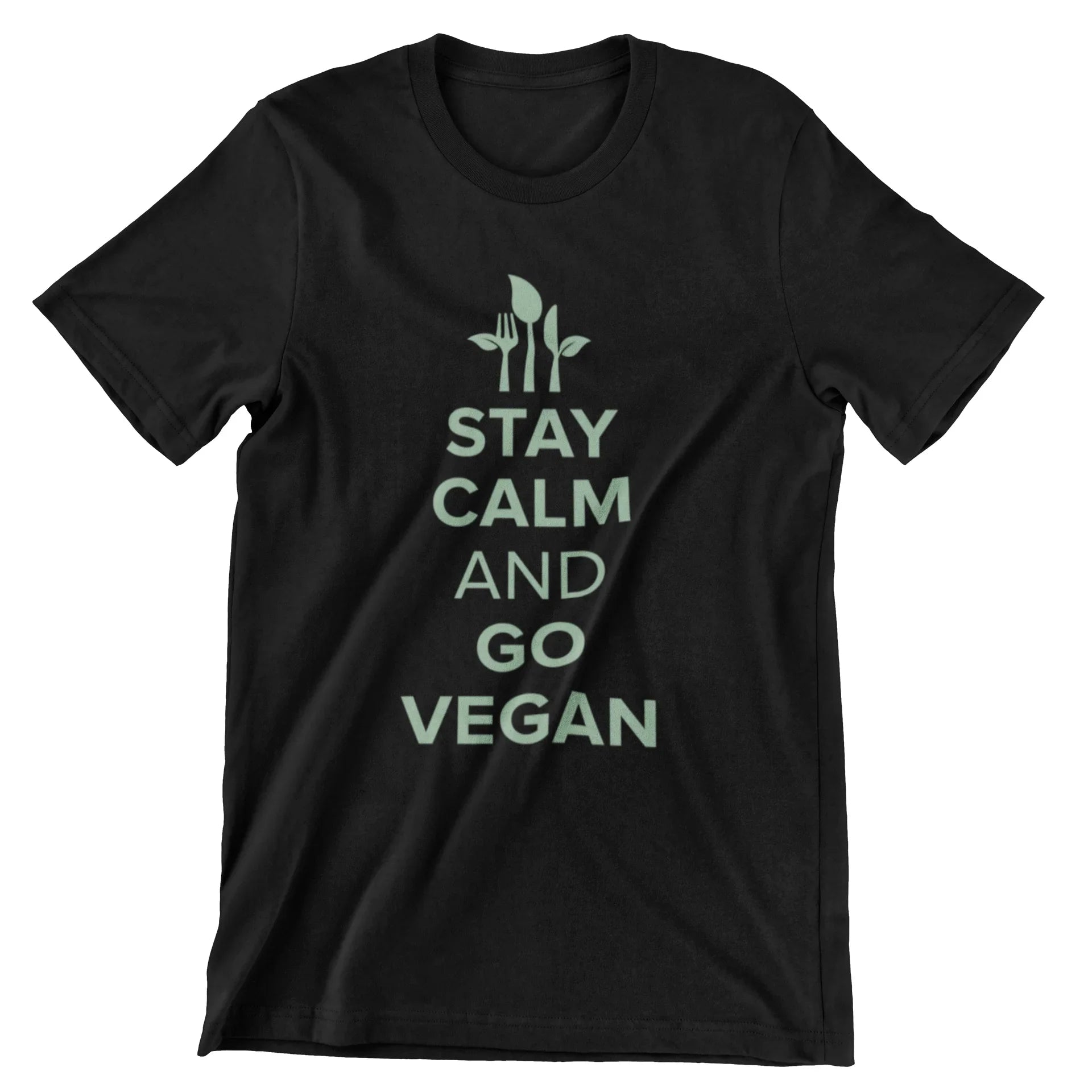 Stay Calm And Go Vegan T-Shirt - CraftNest - Digital Crafting and Art