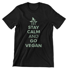 Stay Calm And Go Vegan T-Shirt - CraftNest - Digital Crafting and Art