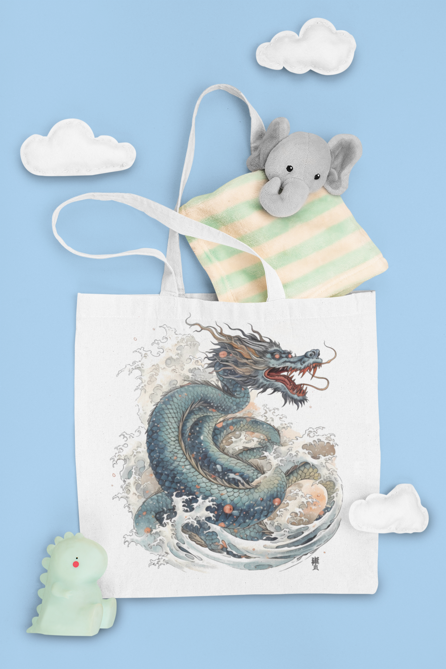 Japanese Art Style Dragons Clipart - CraftNest