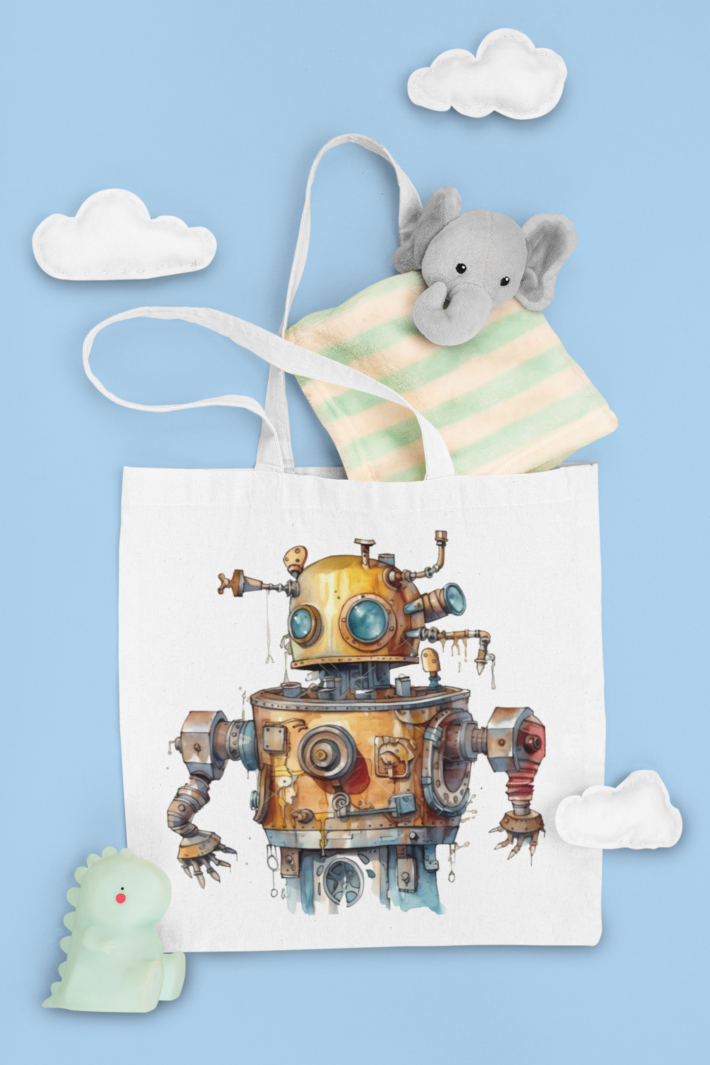 Steampunk Fairy Tale Robots Clipart - CraftNest