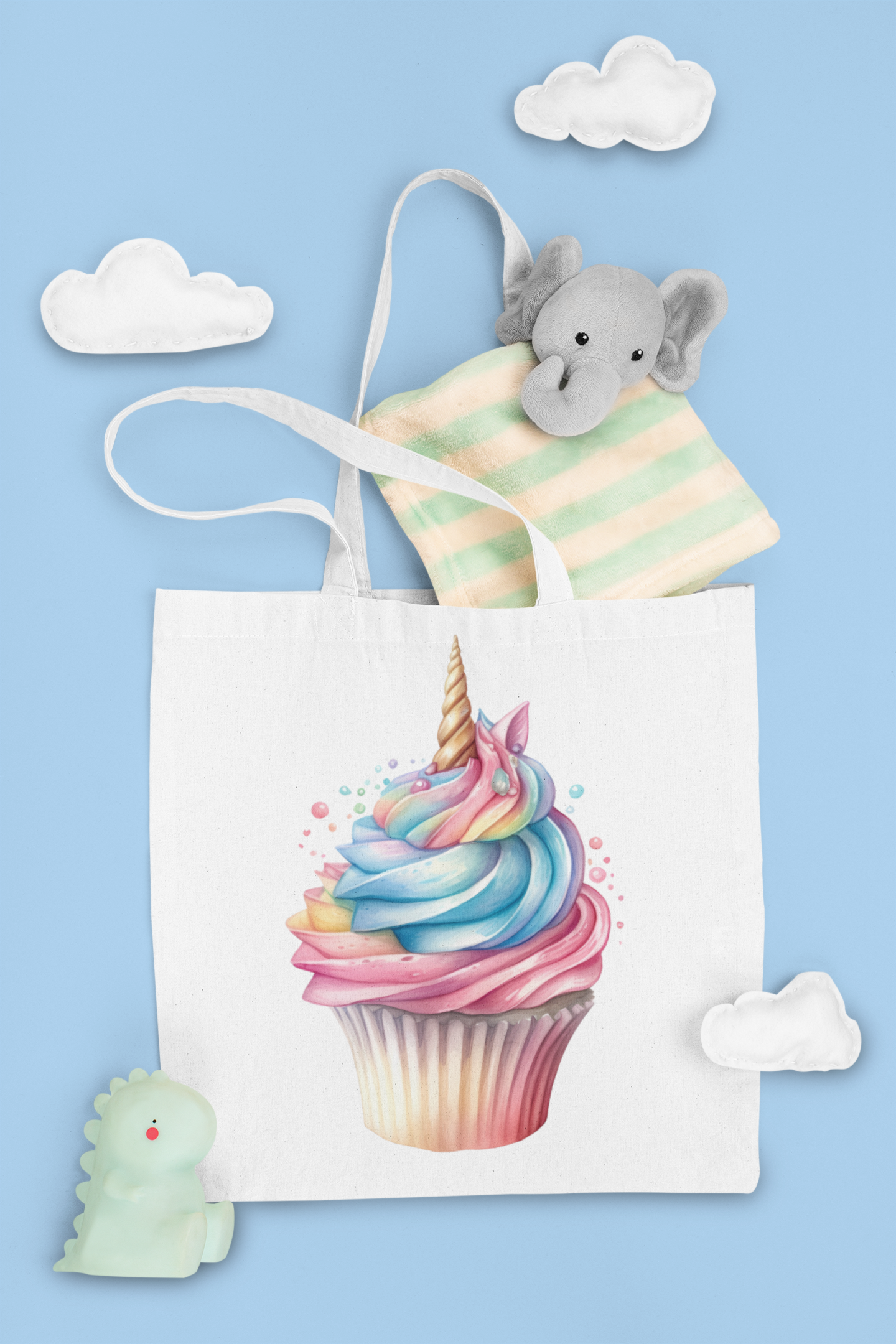 Rainbow Cupcakes Clipart - CraftNest