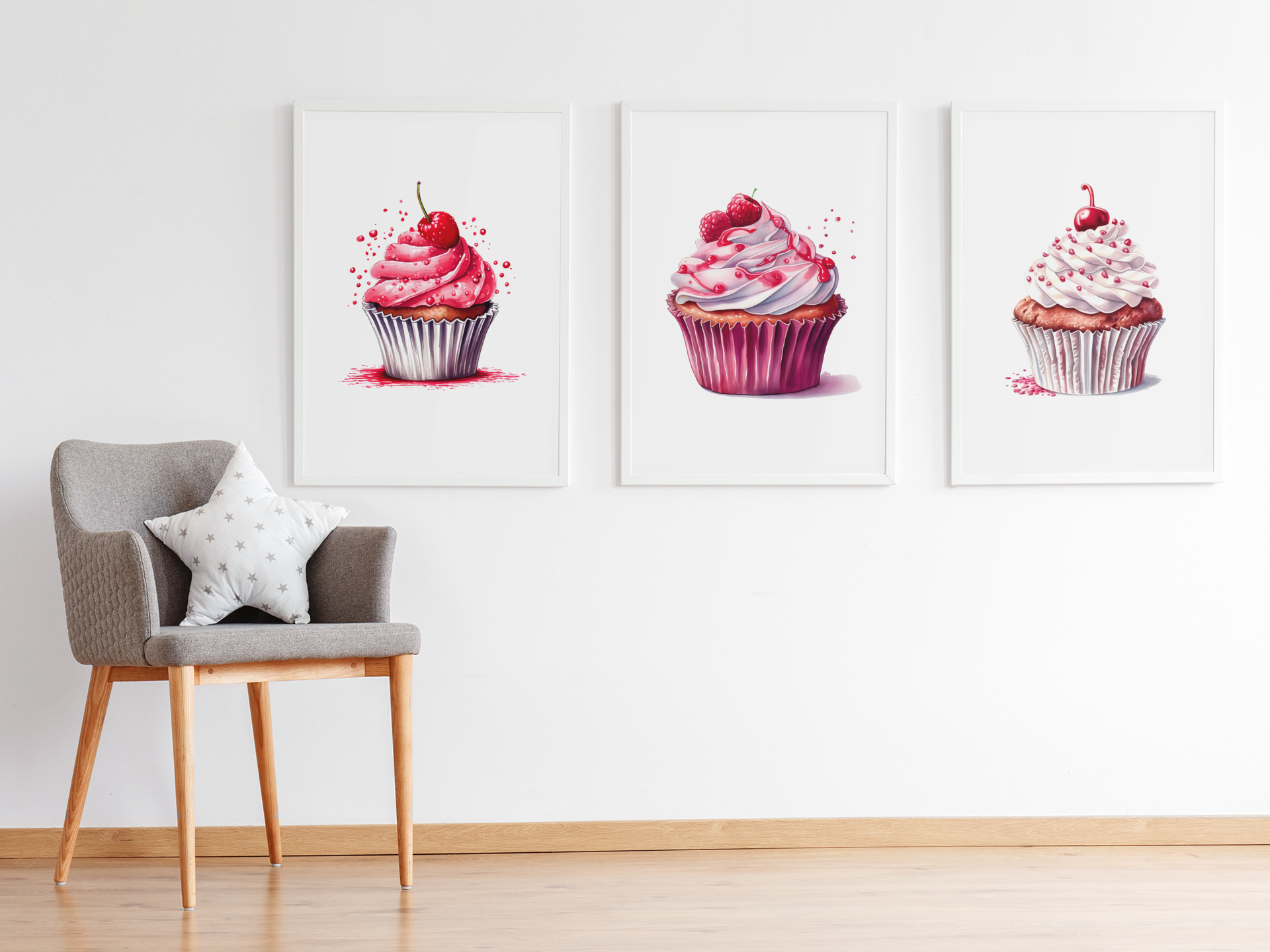 Red Velvet Cupcakes Clipart - CraftNest