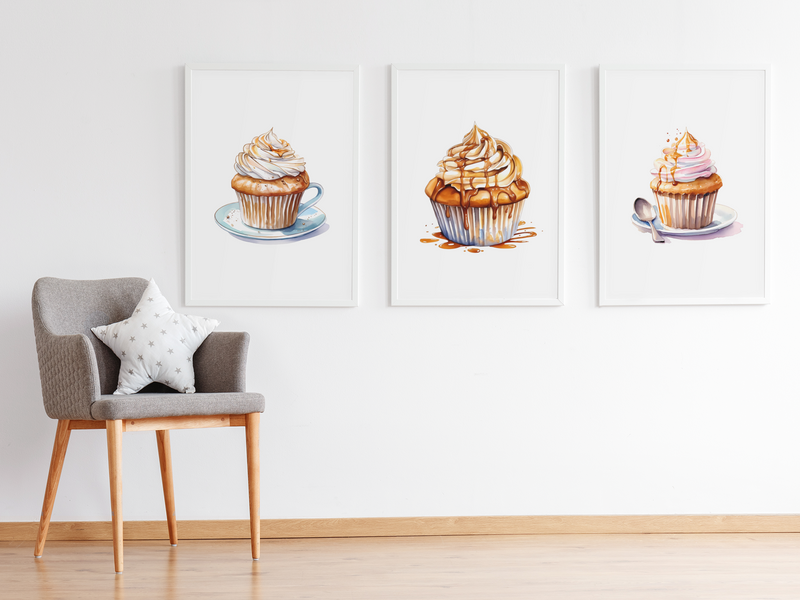 Coffee Cupcakes Clipart - CraftNest