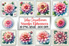 Vintage Chrysanthemums Stamps Clipart Bundle