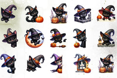Halloween Cat Clipart Bundle - CraftNest - Digital Crafting and Art
