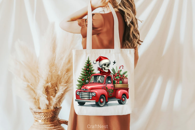 Christmas Truck Skeleton Clipart Bundle - CraftNest - Digital Crafting and Art