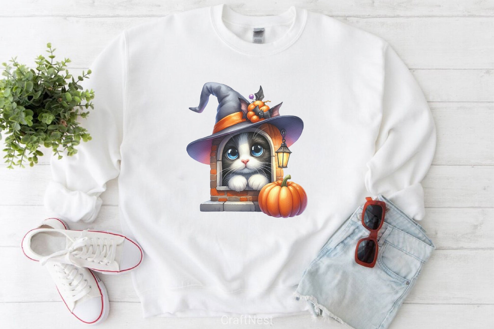 Halloween Cat Clipart Bundle - CraftNest - Digital Crafting and Art