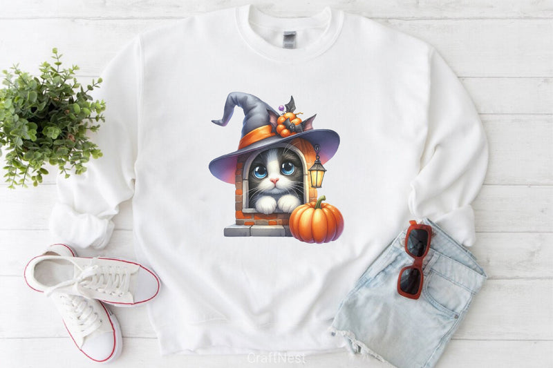 Halloween Cat Clipart Bundle - CraftNest - Digital Crafting and Art