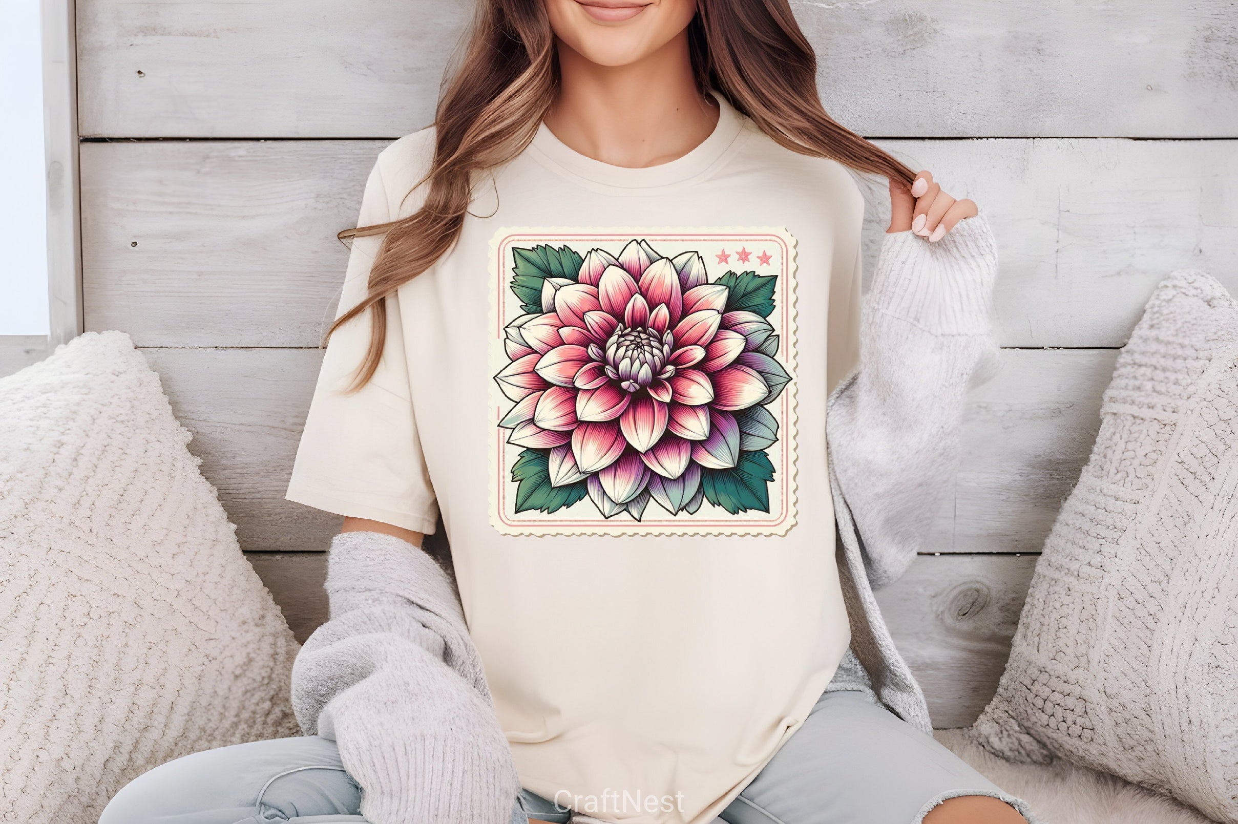 Vintage Chrysanthemums Stamps Clipart Bundle - CraftNest - Digital Crafting and Art