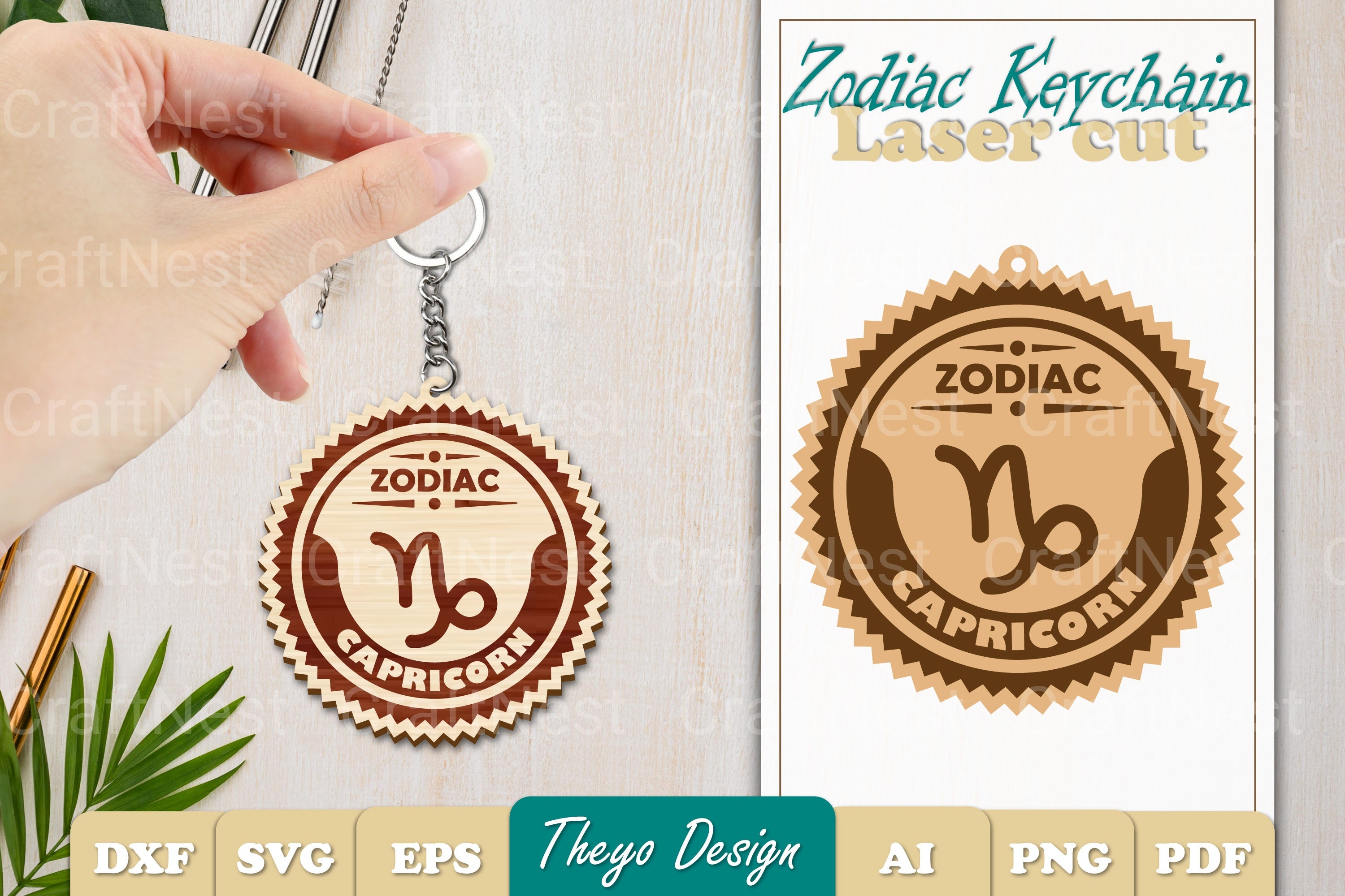 Zodiac Keychain SVG Bundles
