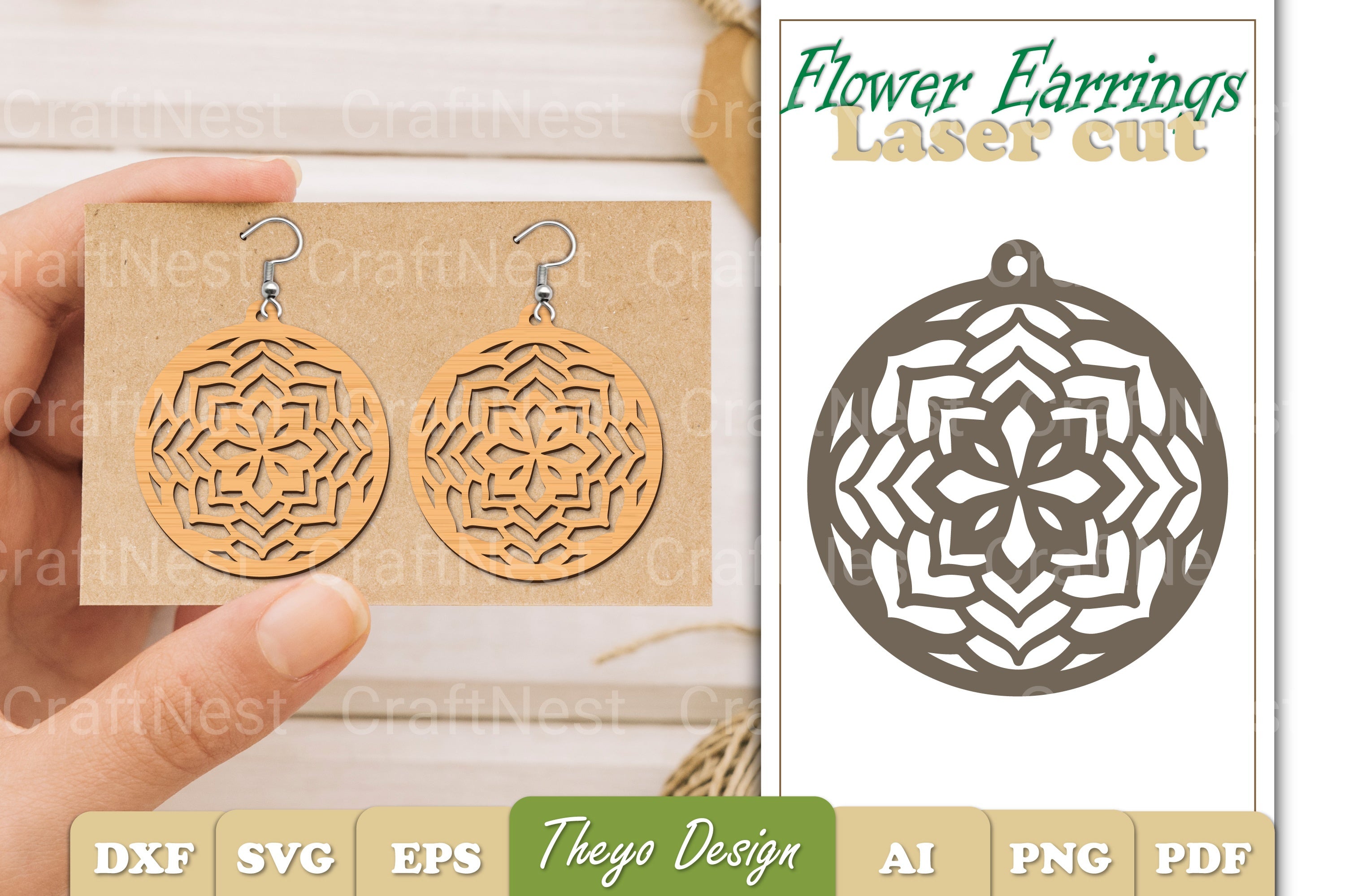 Earrings Flower SVG Bundle
