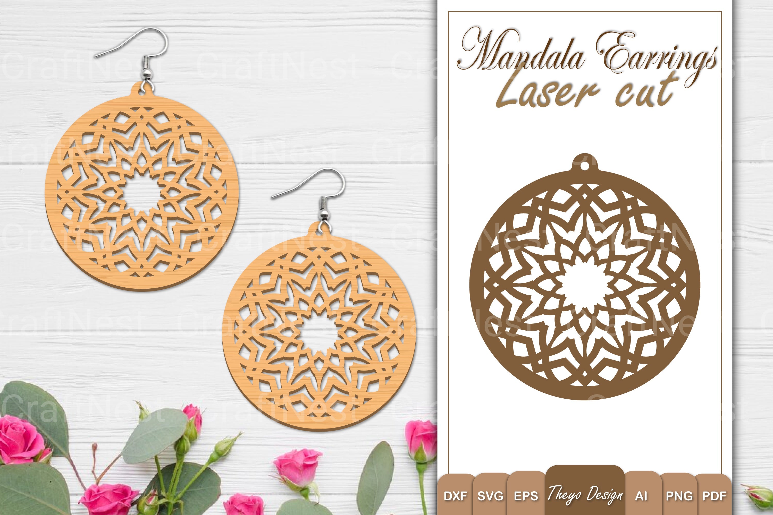 Earrings Mandala SVG Bundle