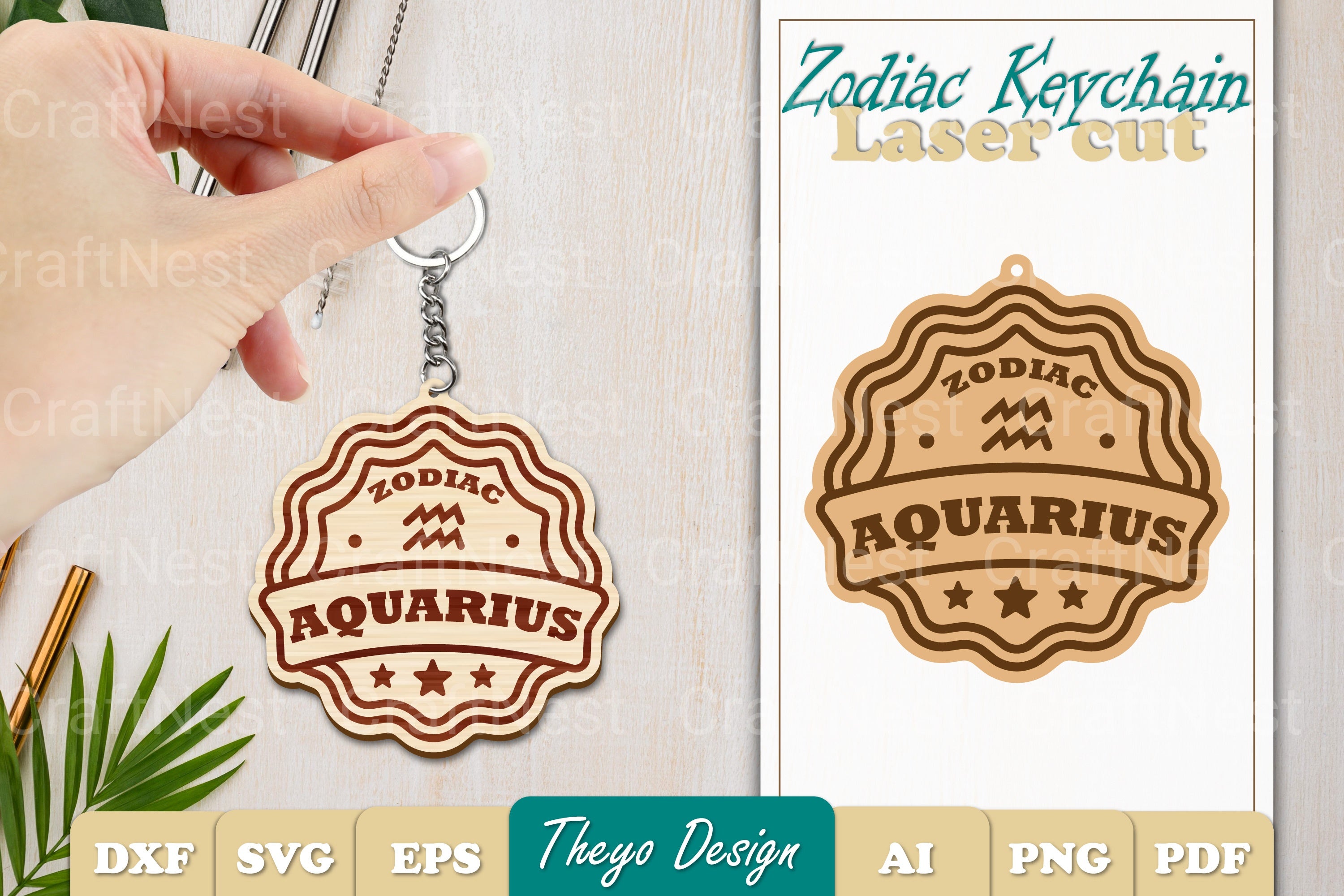 Zodiac Keychain SVG Bundle Collection