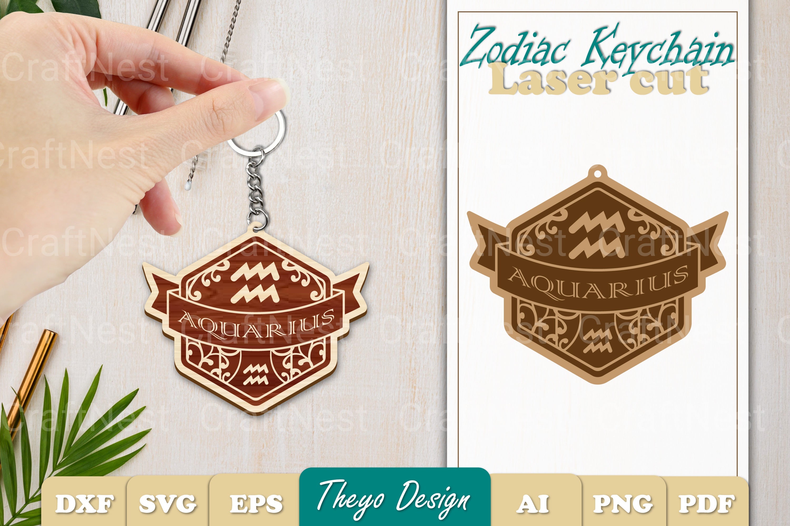 Zodiac Keychain SVG Bundle