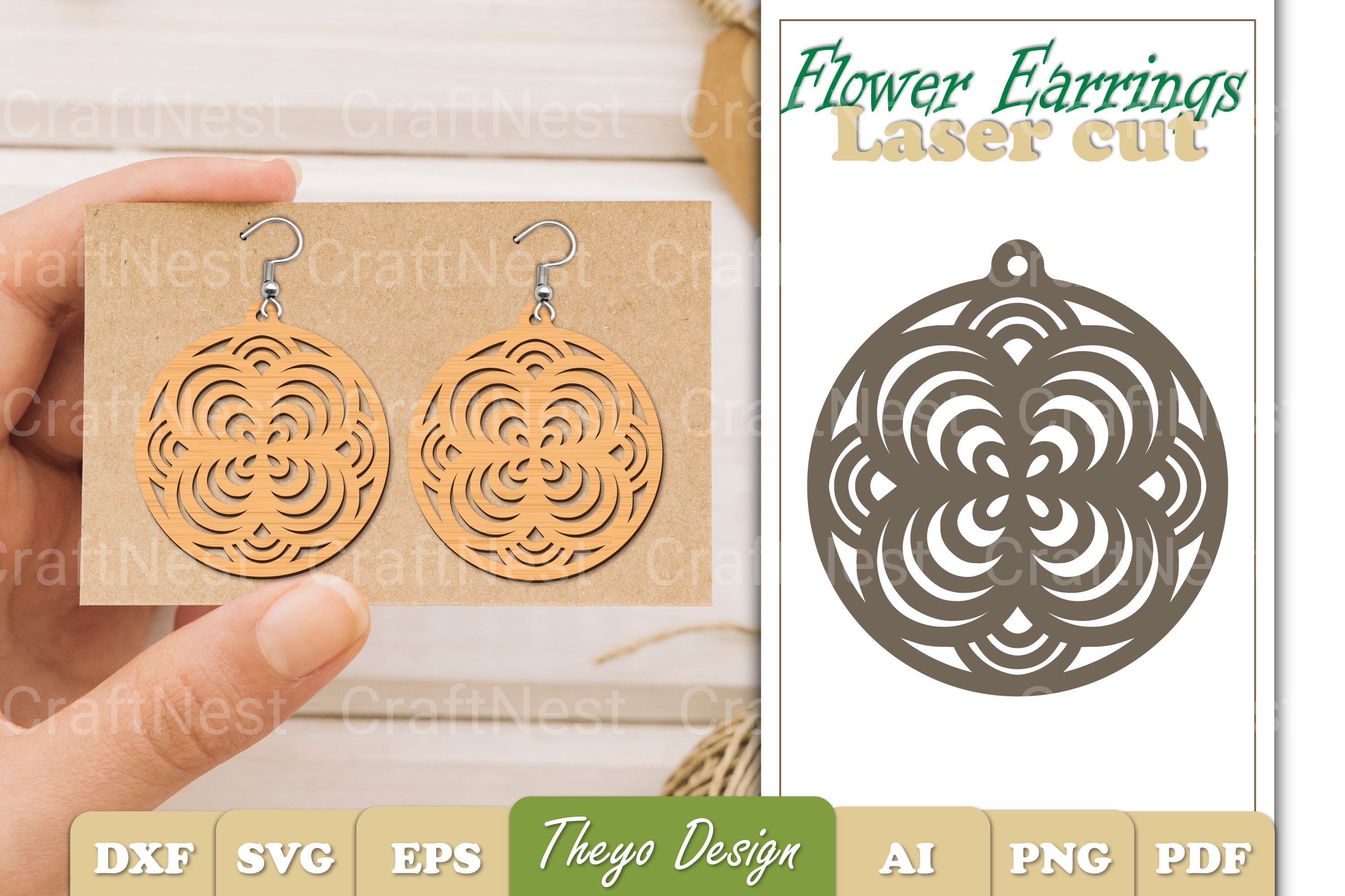 Earrings Flower SVG Bundle