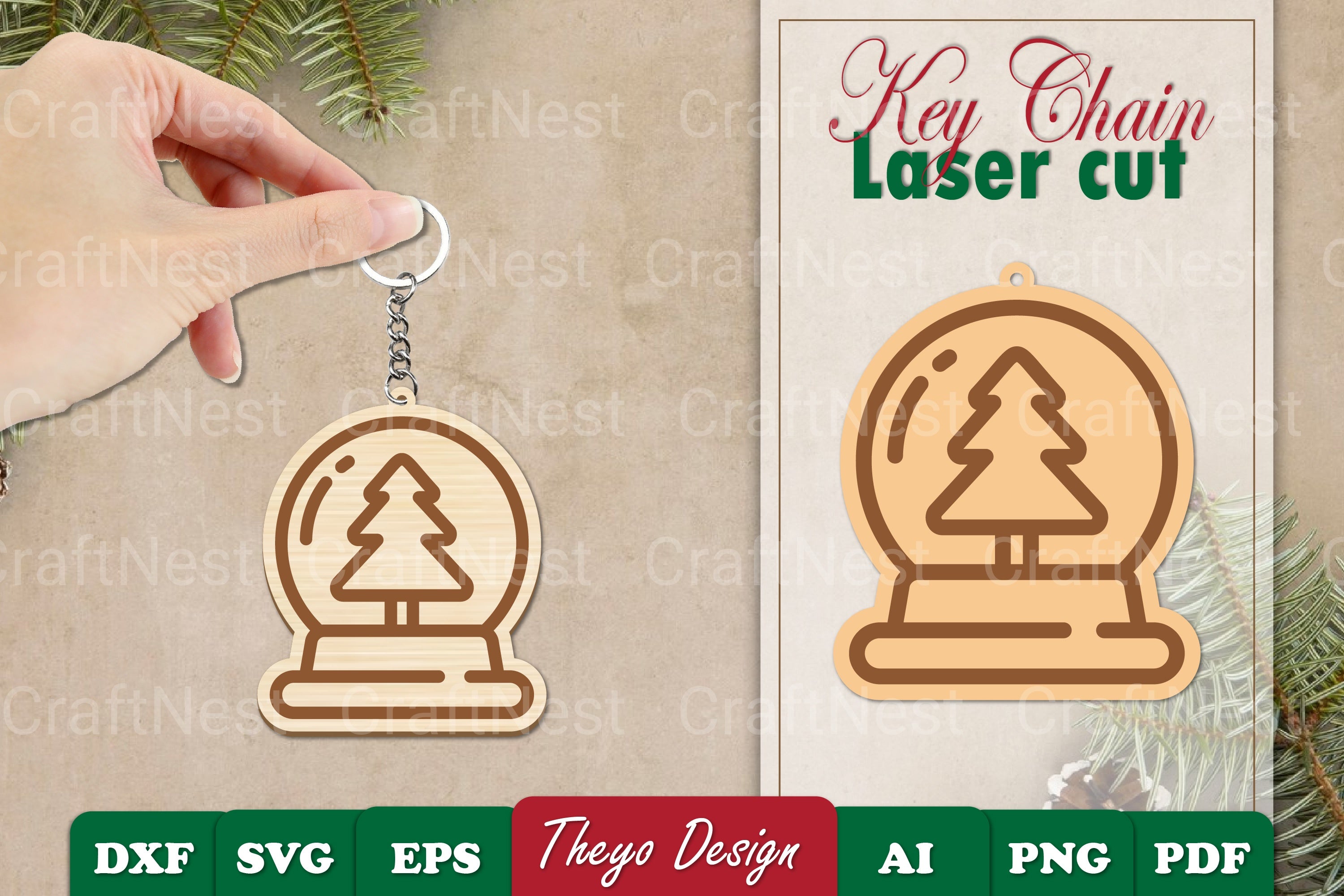 Christmas Keychain SVG Bundle