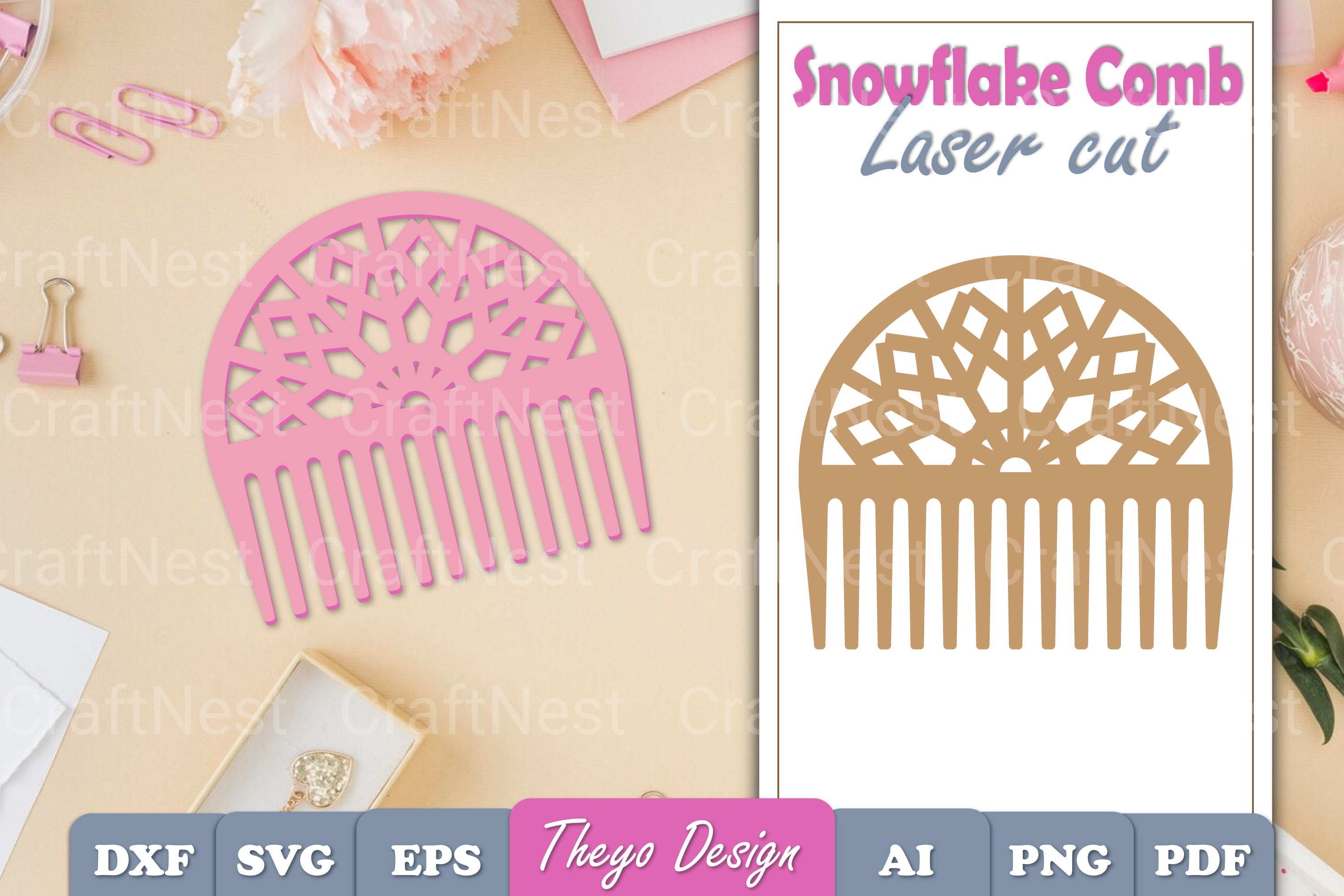 Comb Snowflake SVG Bundle