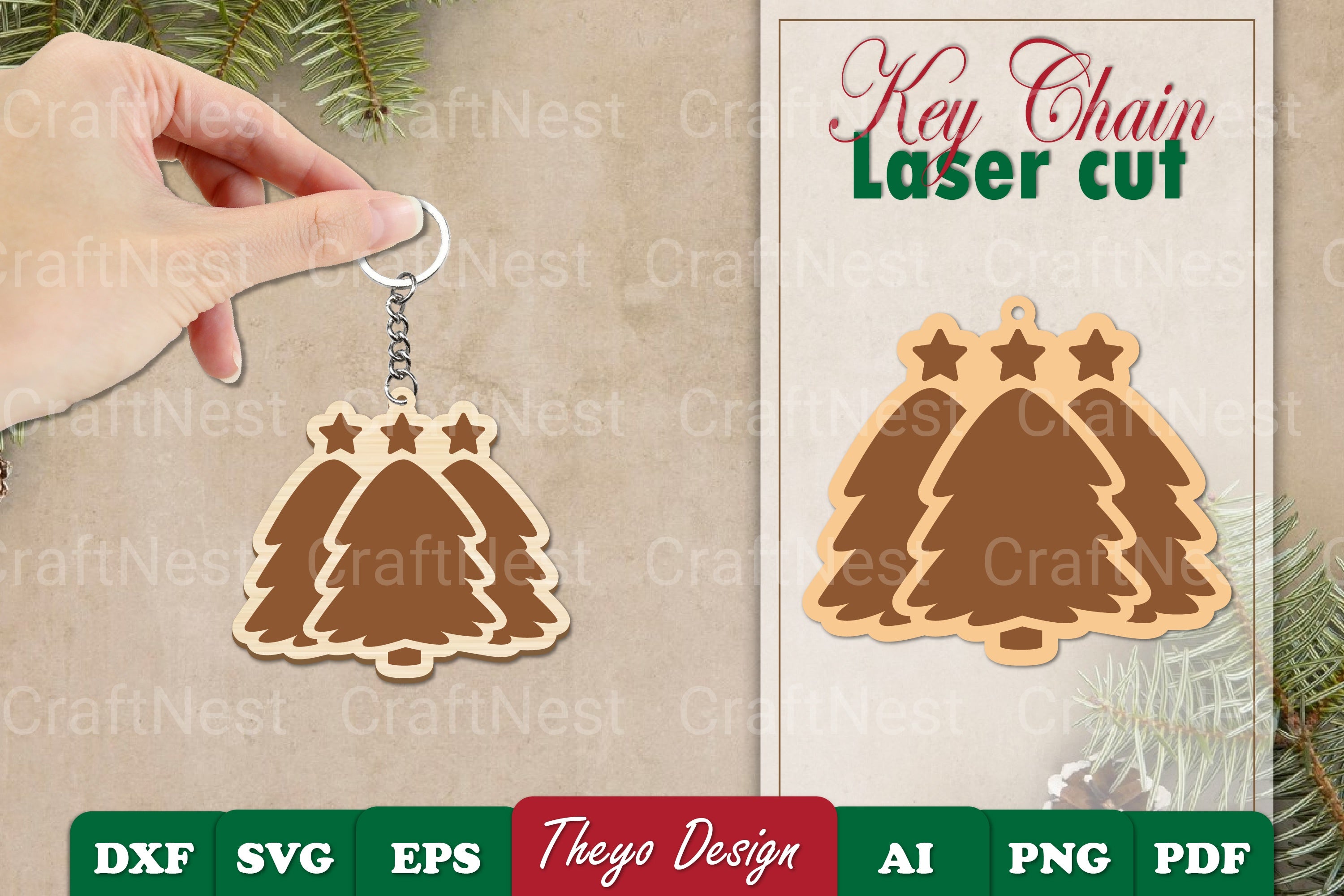Christmas Keychain SVG Bundle