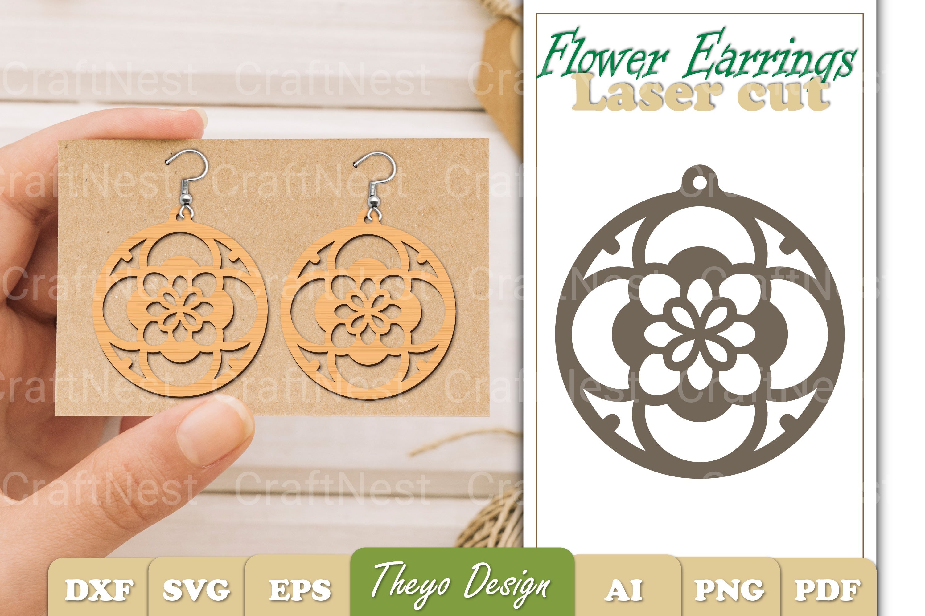 Earrings Flower SVG Bundle