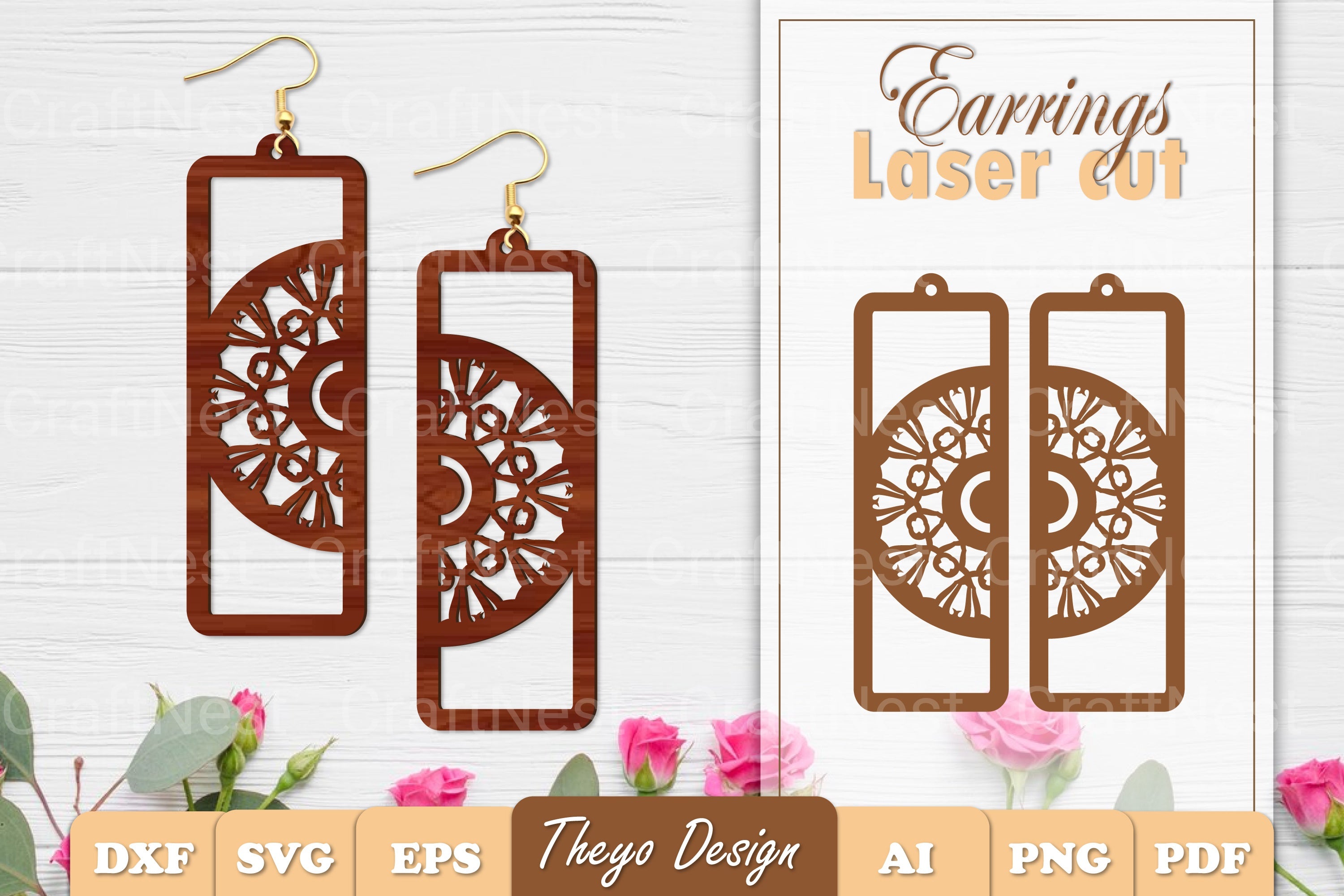 Earrings Mandala SVG Bundle