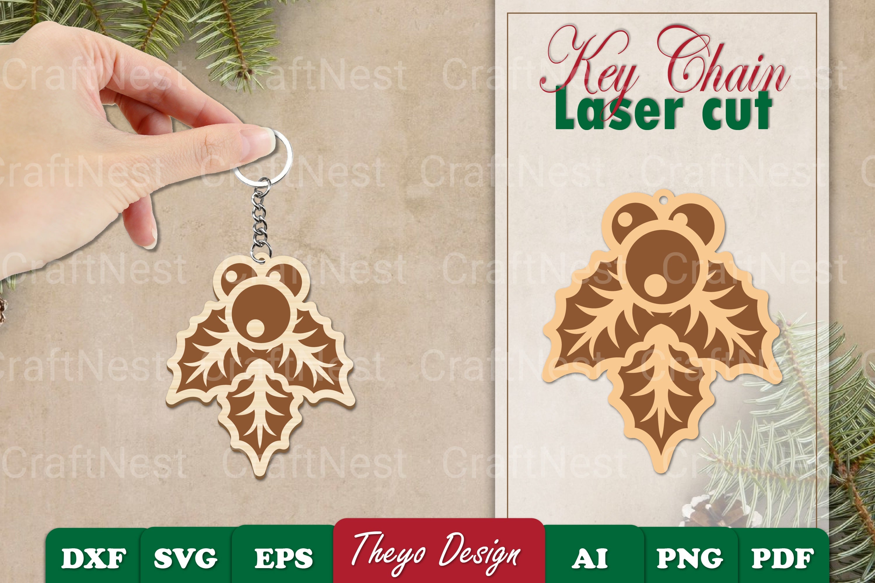 Christmas Keychain SVG Bundle