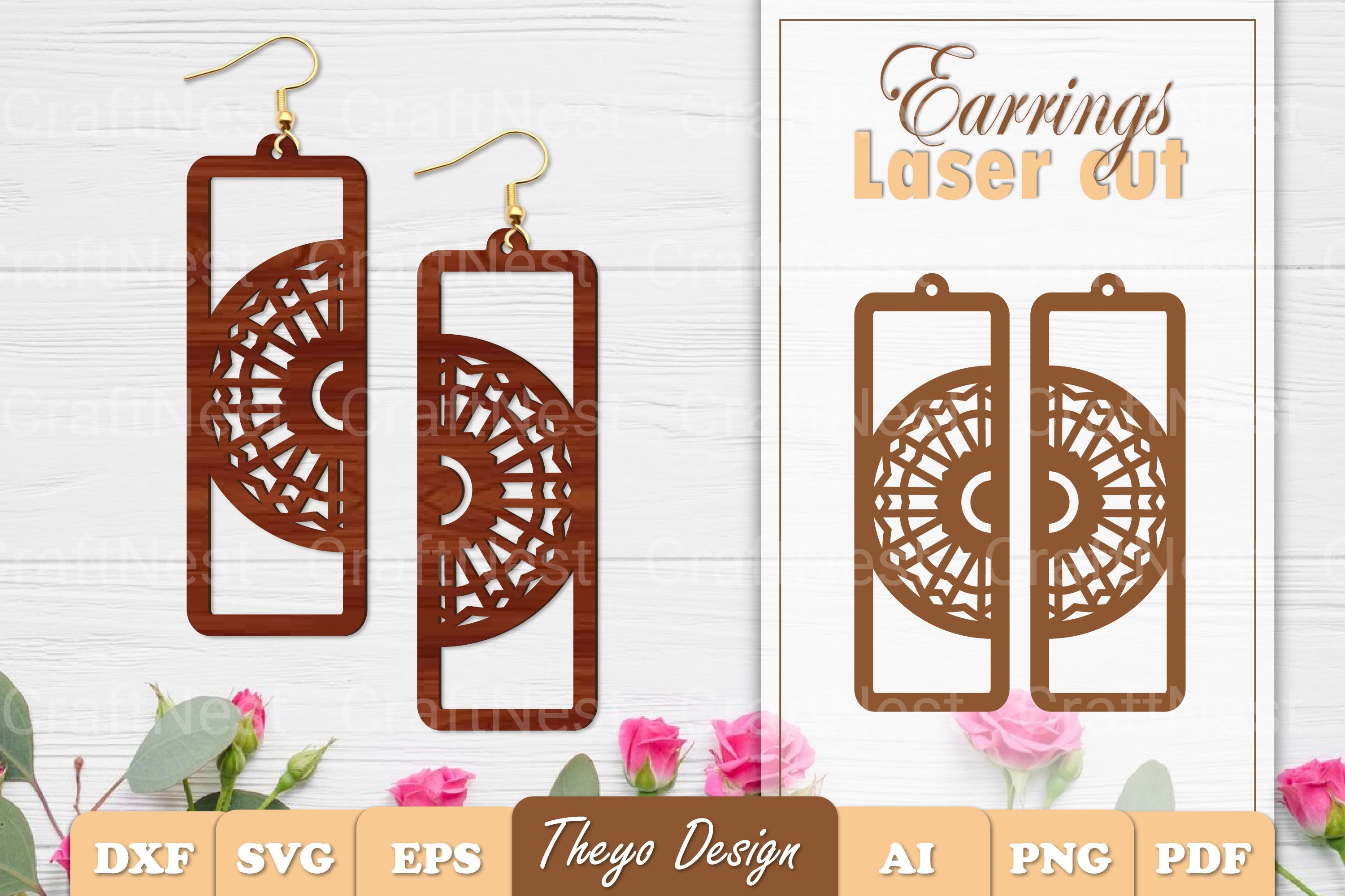 Earrings Mandala SVG Bundle