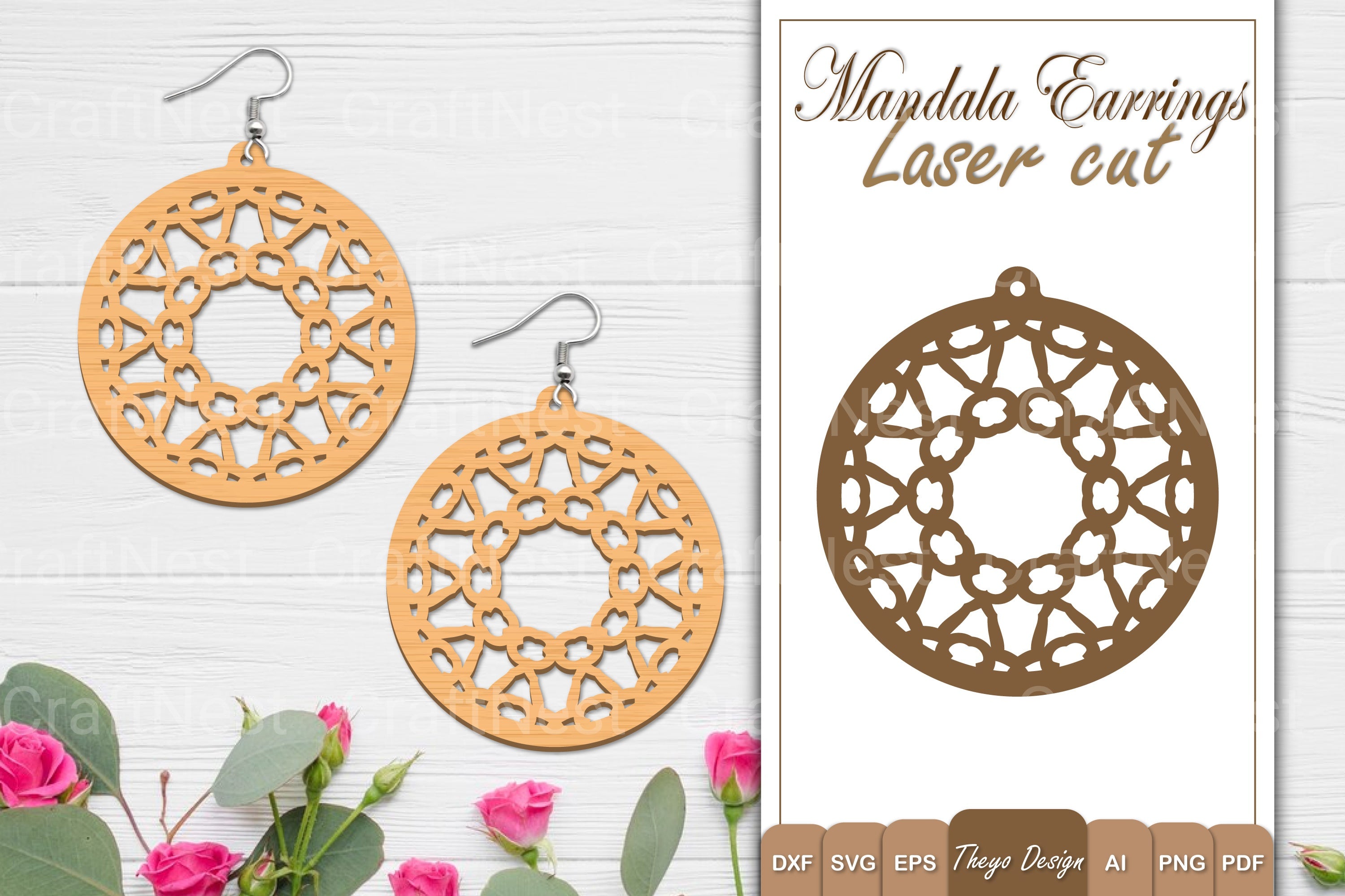 Earrings Mandala SVG Bundle