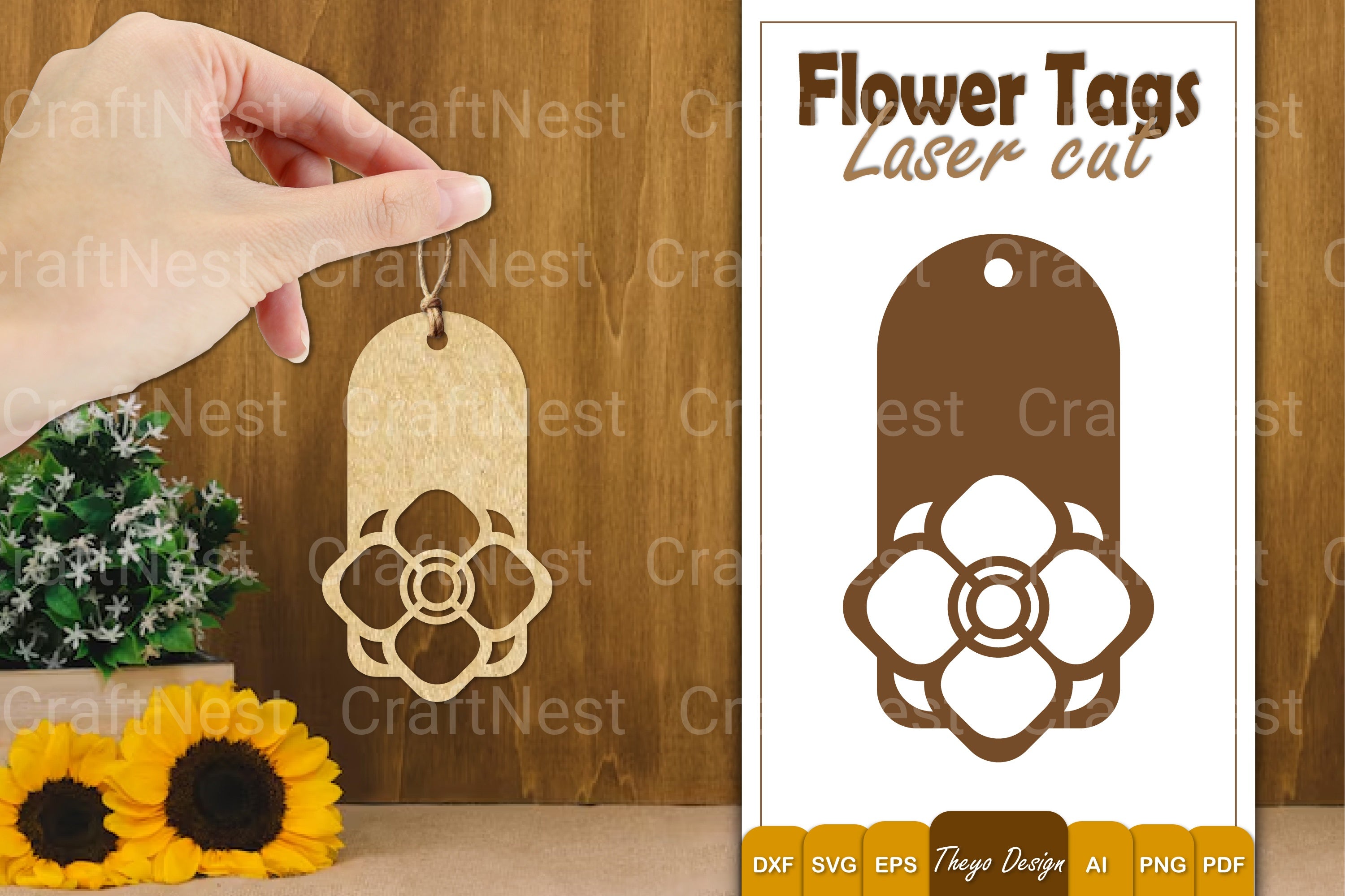 Flower Tags SVG Bundle