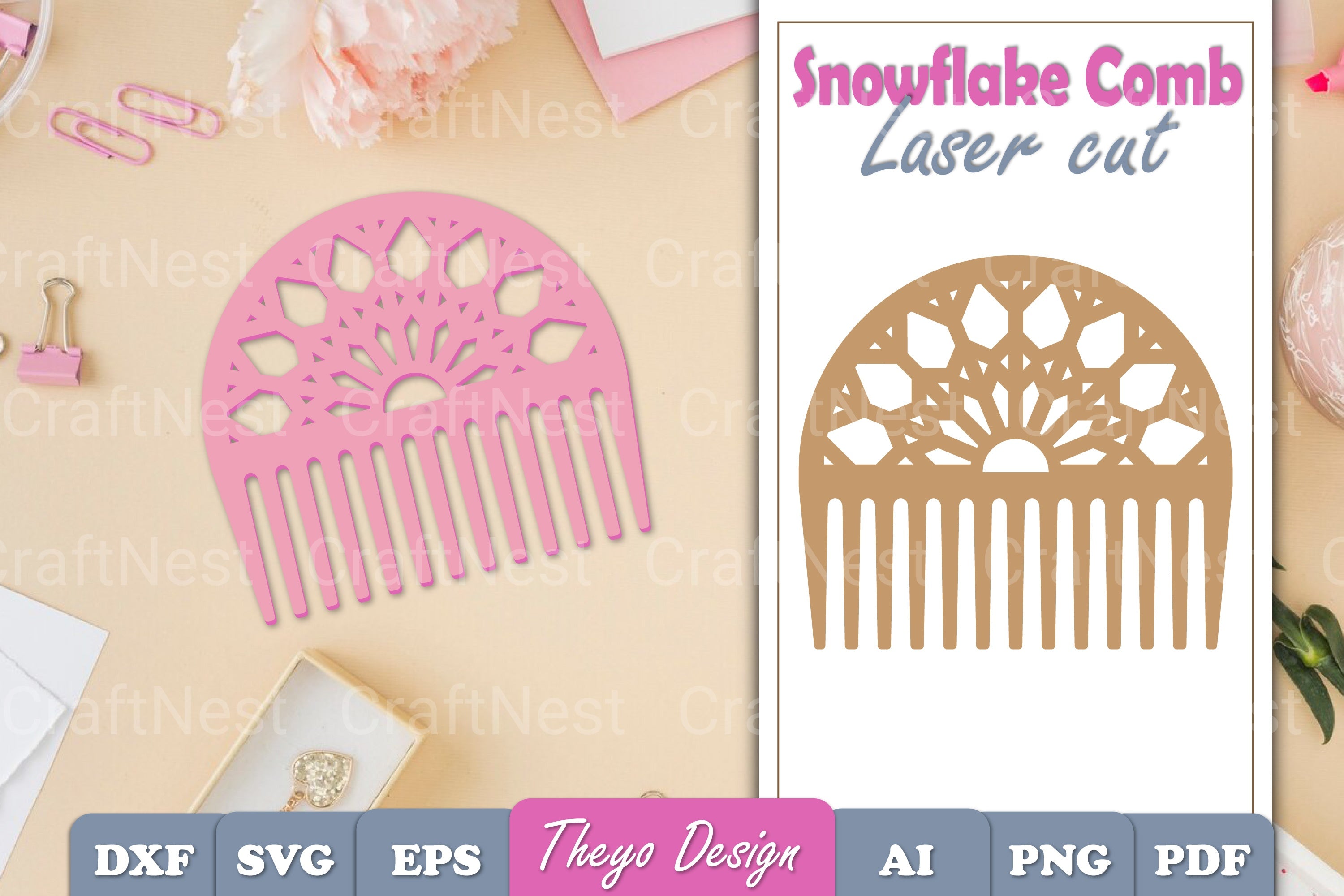 Comb Snowflake SVG Bundle
