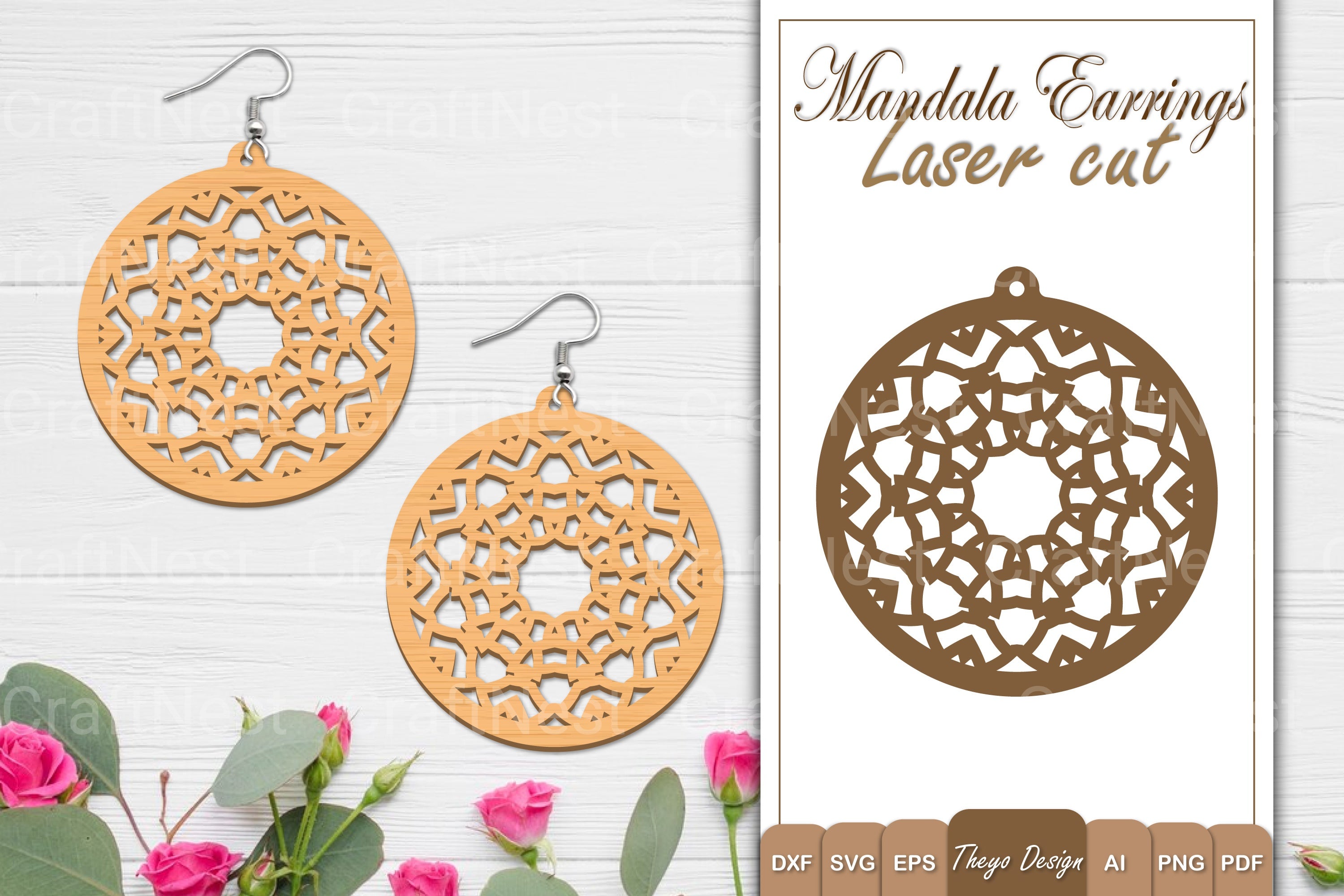 Earrings Mandala SVG Bundle