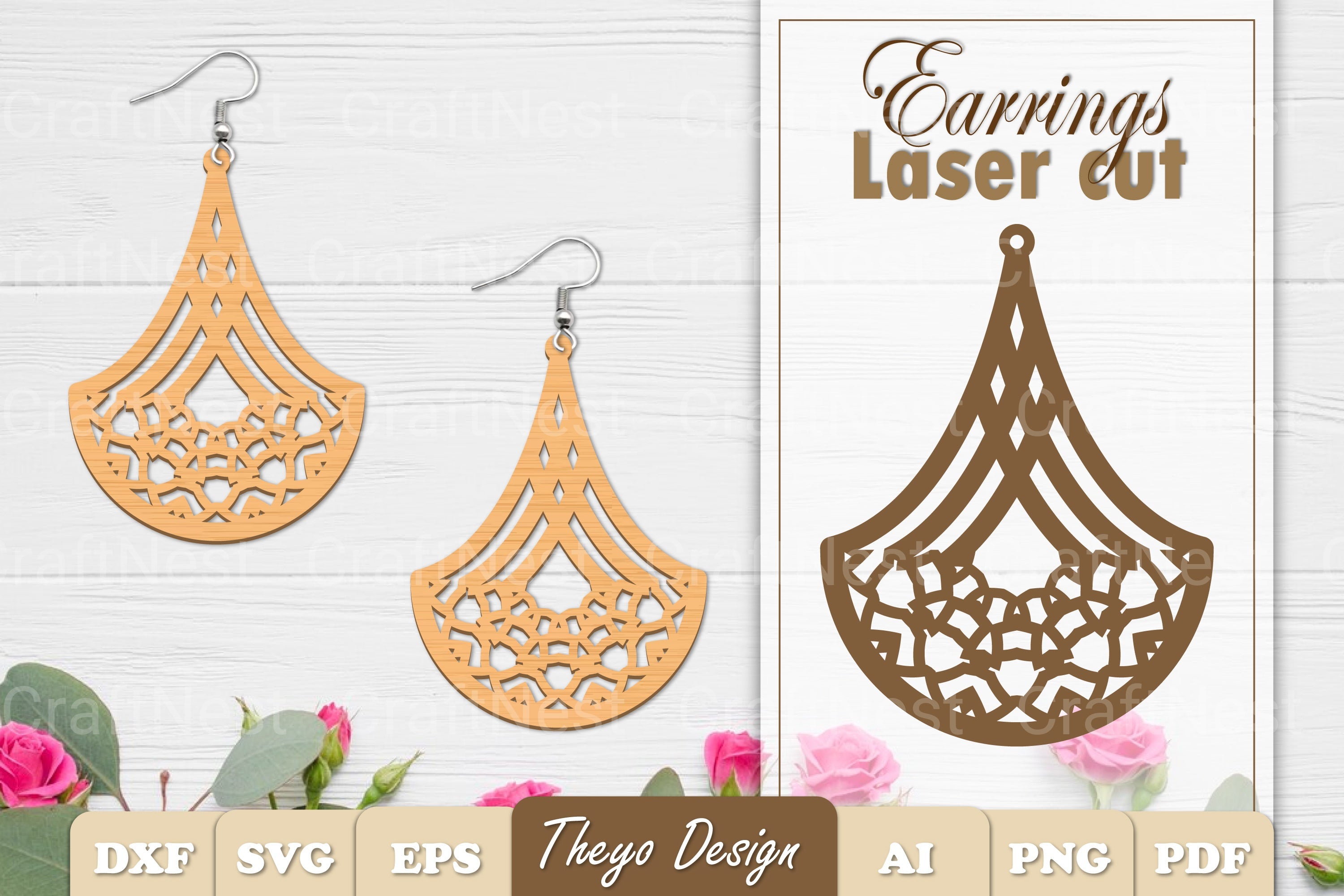 Earrings Mandala SVG Bundle