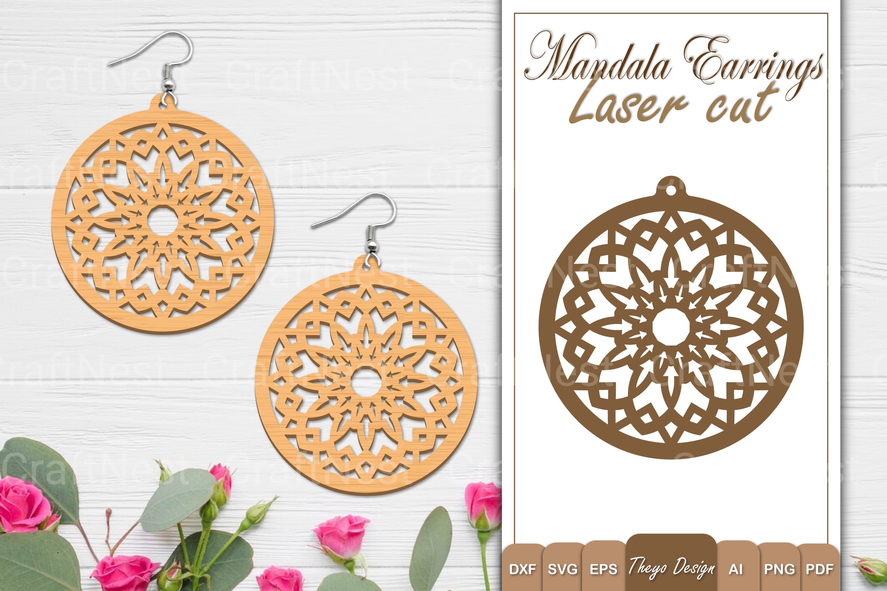 Earrings Mandala SVG Bundle