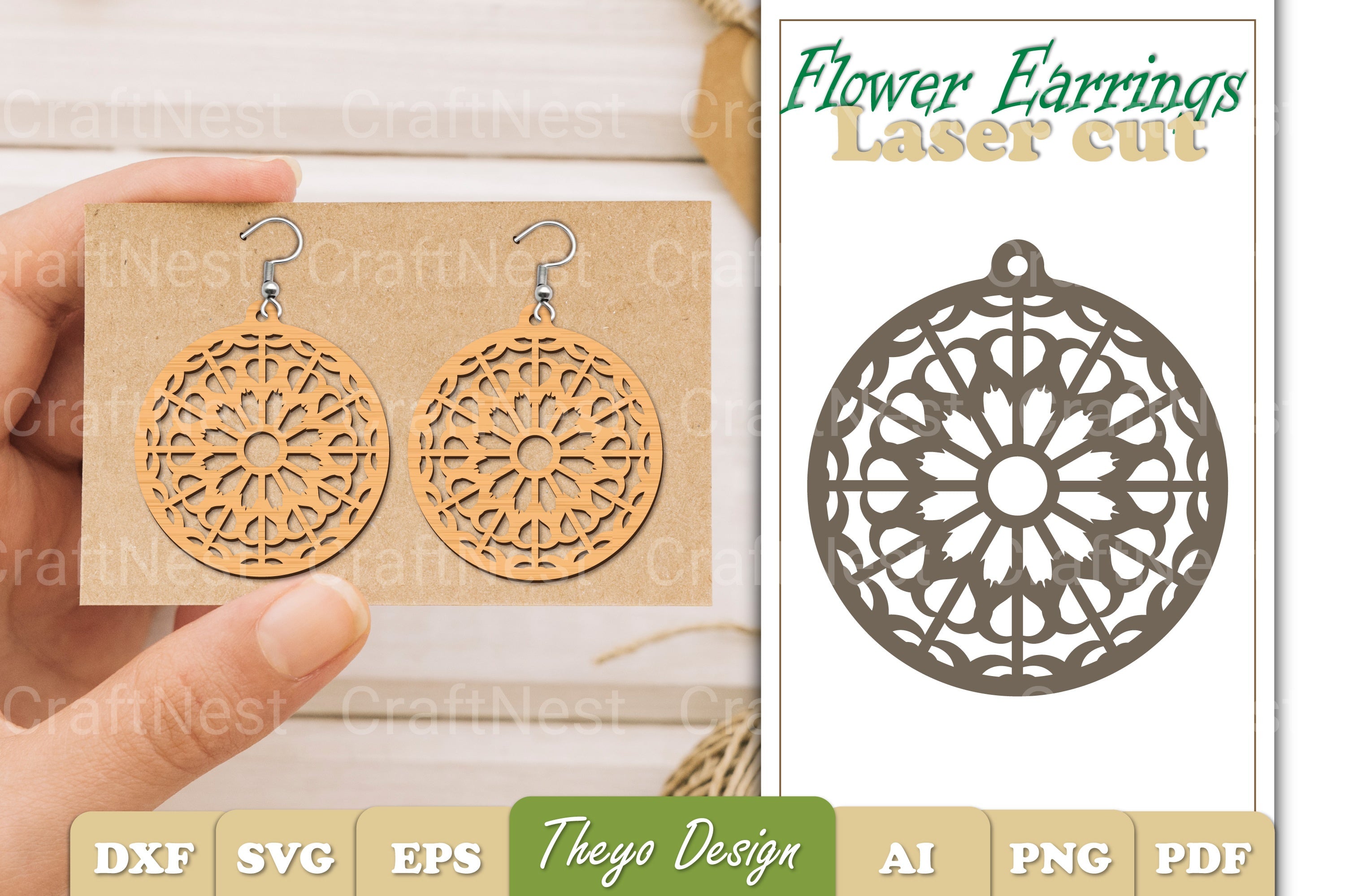 Earrings Flower SVG Bundle