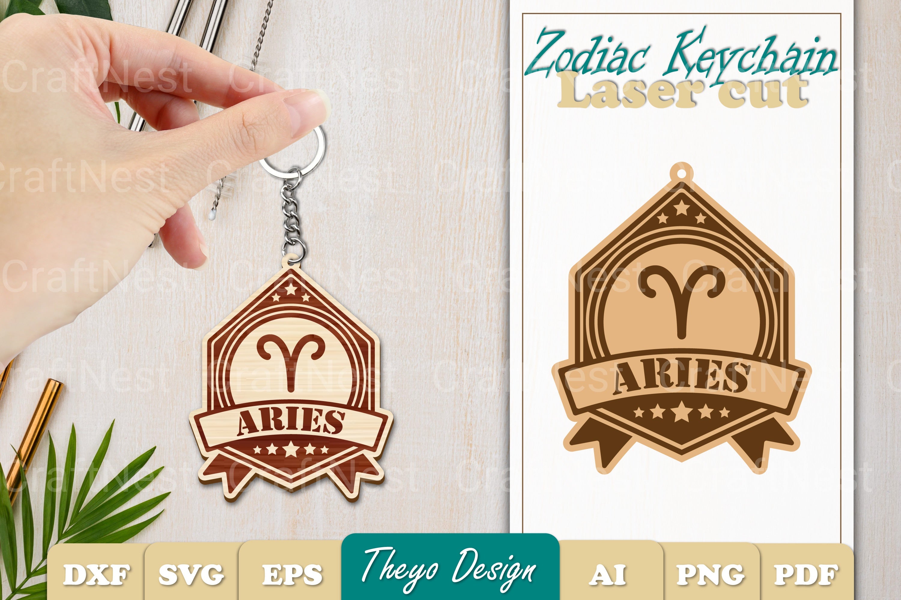 Zodiac Keychain SVG Bundle